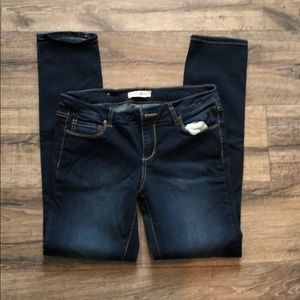 Dark wash skinny jeans